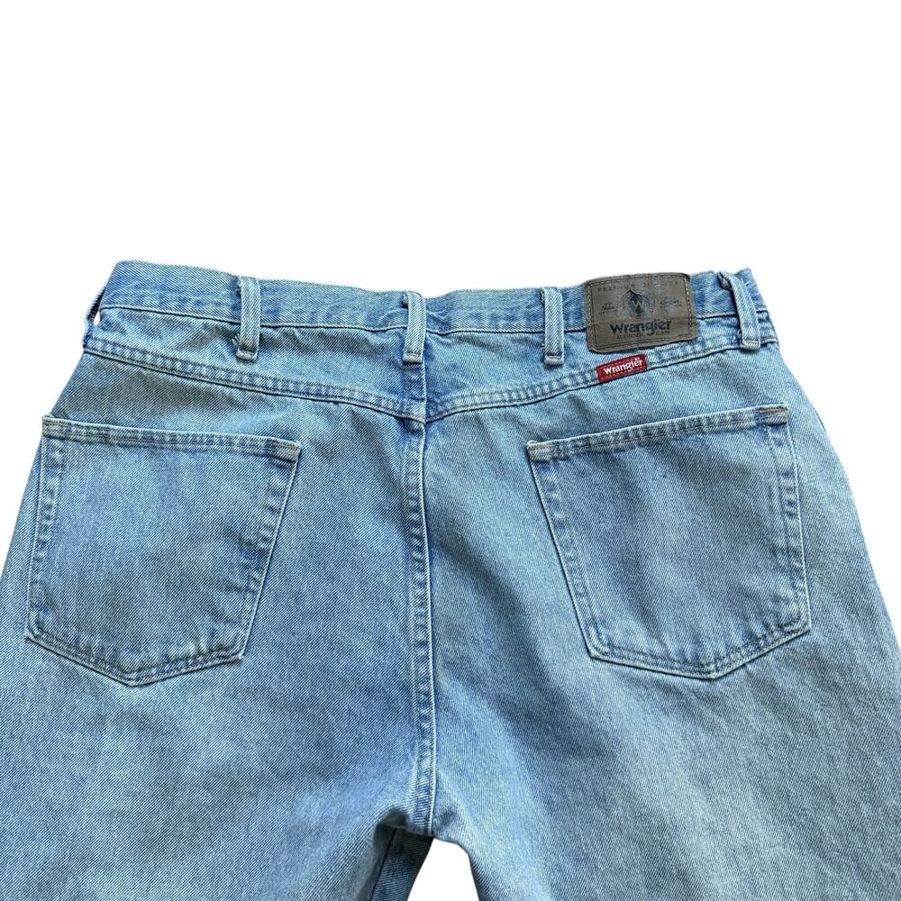 Vintage 90s Wrangler 965 Jeans Mens 36x29 Made in USA Regular Fit Light Wash - Picture 5 of 7